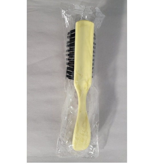 Vintage Style Yellow Hair Brush Boar Bristle Teasing Styling Grooming New - Picture 4 of 5